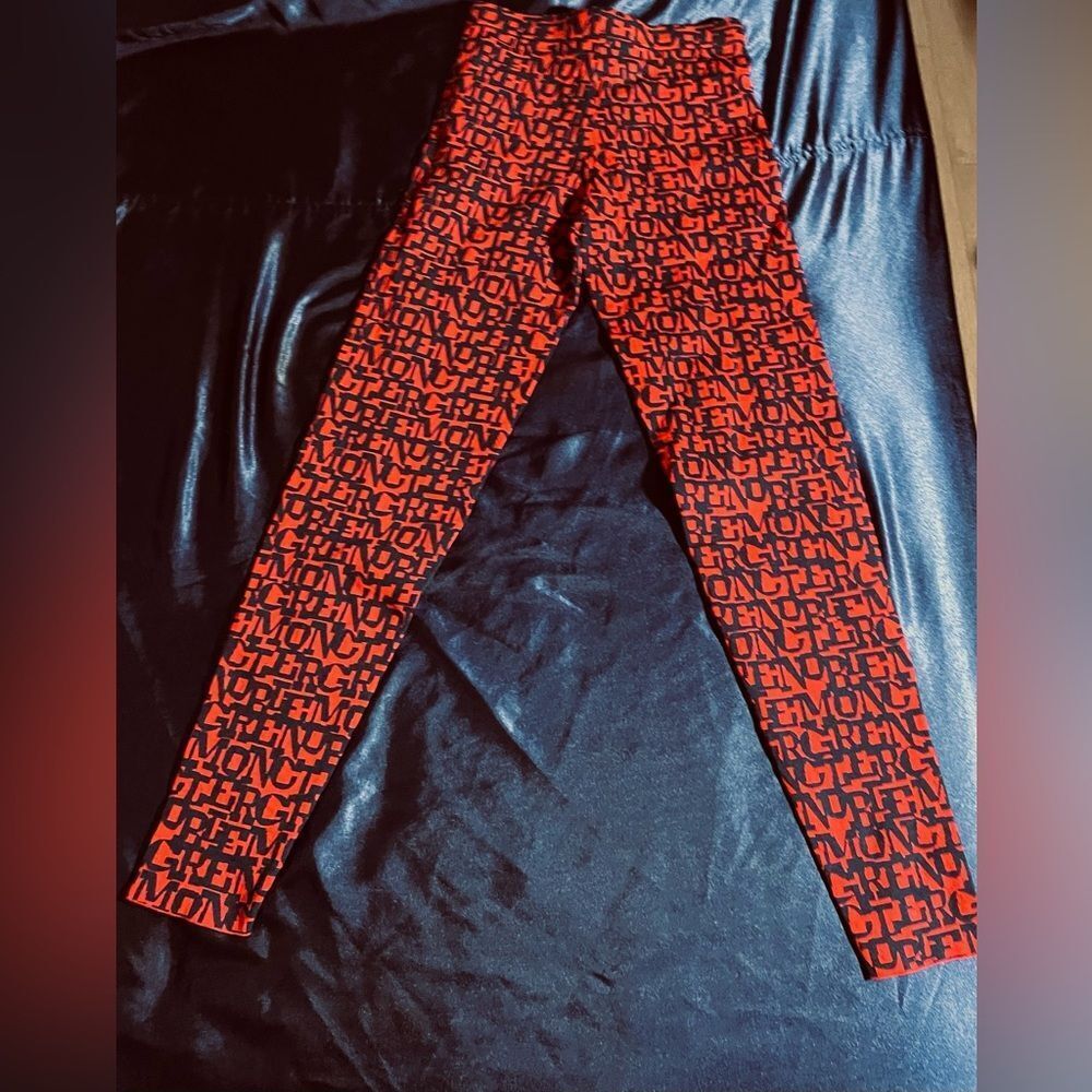 Moncler Stretch Leggings Tights - Size Small - red pink blue - Y2K - Balletcorp